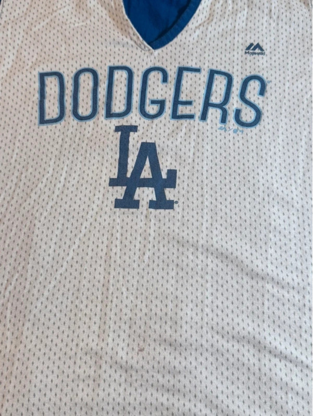 Los Angeles Dodgers Majestic Sleeveless Mesh Jersey Shirt XL 1531